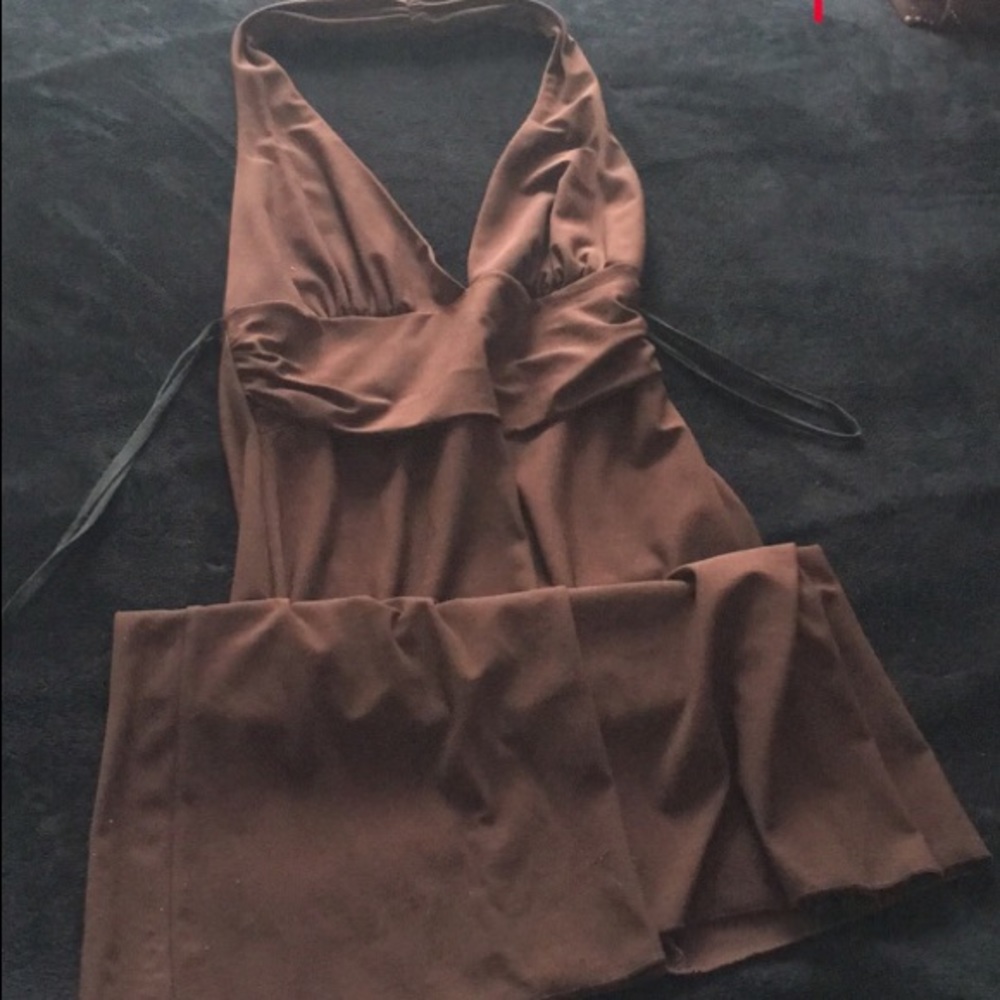 Charlotte russe Brown halter short dress